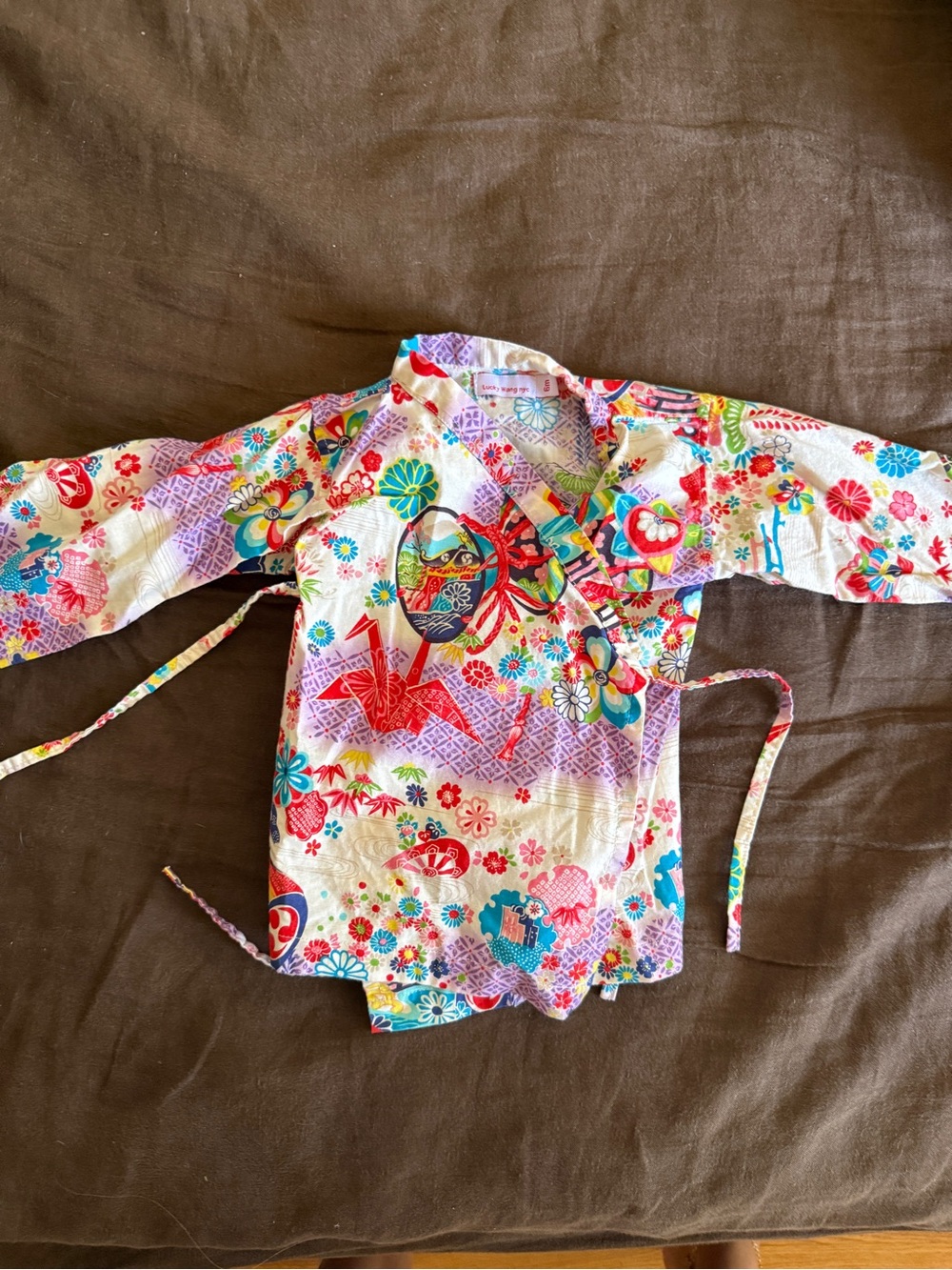 Lucky Wang Kids floral kimono